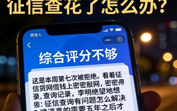 征信查花了怎么办，陈列5个失信人员可以借钱的网贷软件