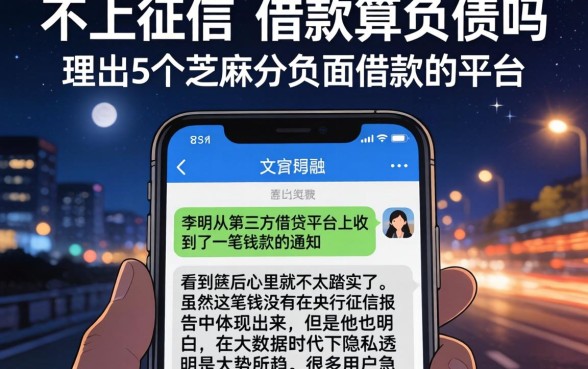 不上征信的借款算负债吗，理出5个芝麻分负面借款的平台