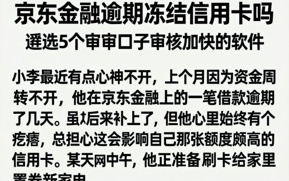 京东金融逾期冻结信用卡吗，遴选5个审贷口子审核加快的软件