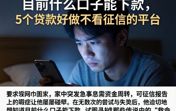 目前什么口子能下款，详细阐述5个贷款好做不看征信的平台