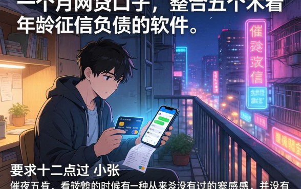 一个月的网贷口子，整合五个不看年龄征信负债的软件