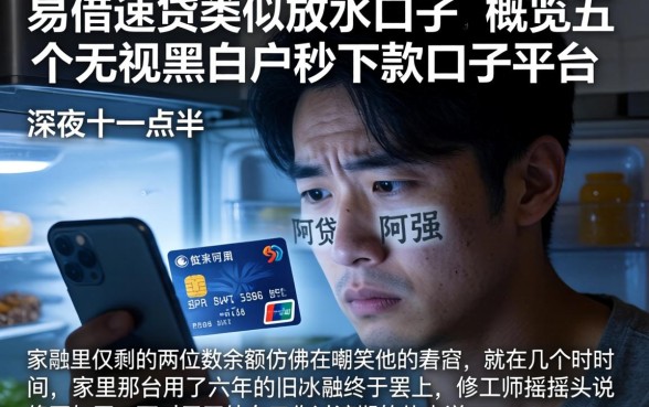 易借速贷类似放水口子，概览五个无视黑白户秒下款口子平台