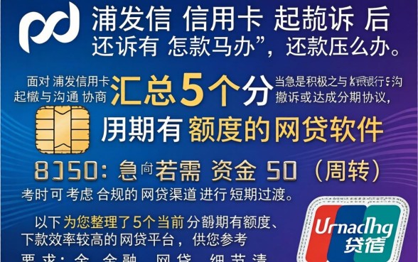 浦发信用卡起诉后还款怎么办，汇总5个分期有额度的网贷软件