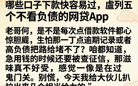 哪些口子下款快容易过，胪列五个不看负债的网贷app