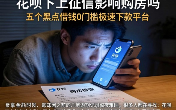 花呗不上征信影响购房吗,细致阐述五个黑户借钱0门槛极速下款平台