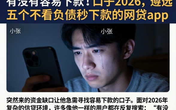 有没有容易下款的口子2026，遴选五个不看负债秒下款的网贷app