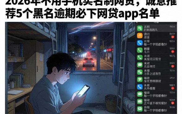 2026年不用手机实名制的网贷，诚意推荐5个黑户逾期必下网贷app名单