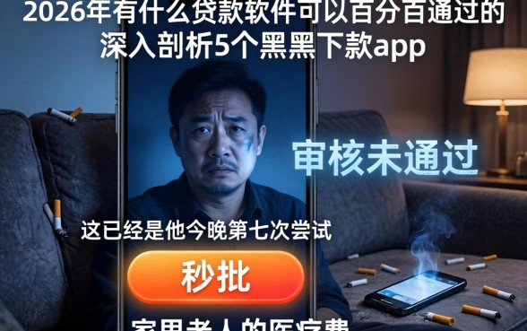 2026年有什么贷款软件可以百分百通过的,深入剖析5个黑户下款app