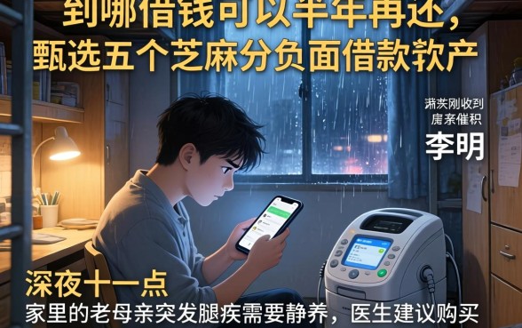 到哪借钱可以半年再还，甄选五个芝麻分负面借款的软件