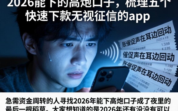 2026能下的高炮口子，梳理五个快速下款无视征信的app