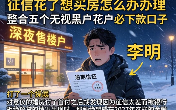 征信花了想买房怎么办理，整合五个无视黑户花户必下款口子