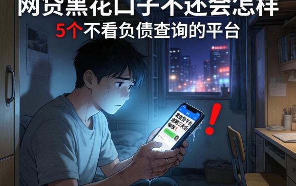 网贷黑花口子不还会怎样，详细阐述5个不看负债查询的平台