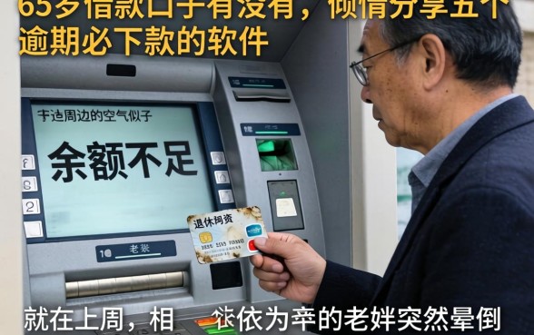 65岁借款的口子有没有，倾情分享五个逾期必下款的软件