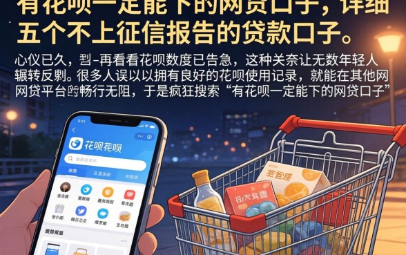 有花呗一定能下的网贷口子，详细阐述五个不上征信报告的贷款口子