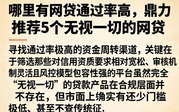 哪里有网贷通过率高，鼎力推荐5个无视一切的网贷