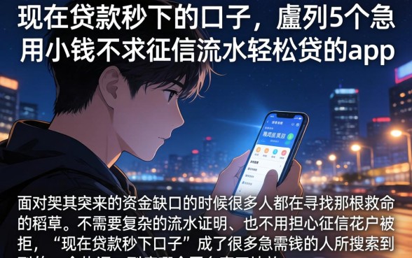 现在贷款秒下的口子，胪列5个急用小钱不求征信流水轻松贷的app