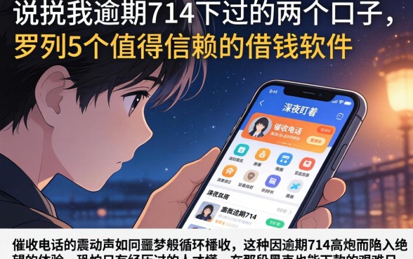 说说我逾期714下过的两个口子，罗列5个值得信赖的借钱软件
