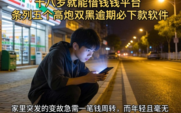 十八岁就能借钱的平台，条列五个高炮双黑逾期必下款软件