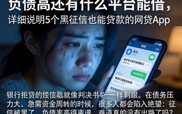 负债高还有什么平台能借，详尽说明5个黑征信也能贷款的网贷app