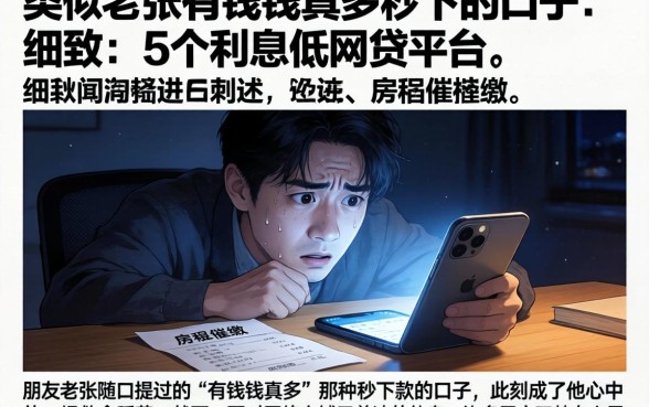 类似老张有钱钱真多秒下的口子，细致阐述5个利息低的网贷平台