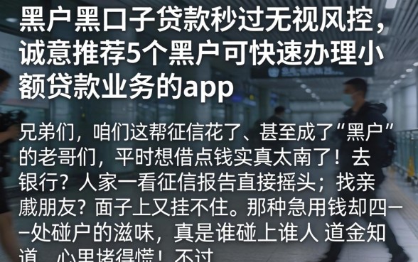 黑户黑口子贷款秒过无视风控，诚意推荐5个黑户可快速办理小额贷款业务的app