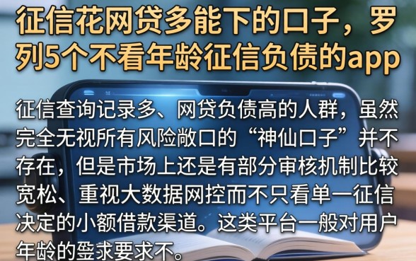 征信花网贷多能下的口子，罗列5个不看年龄征信负债的app