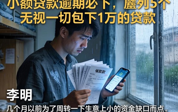 小额贷款逾期必下，胪列5个无视一切包下1万的贷款