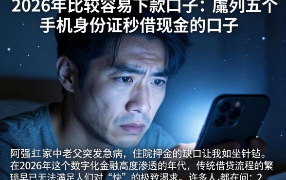 2026年比较容易下款的口子，胪列五个手机身份证秒借现金的口子