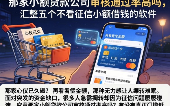 那家小额贷款公司审核通过率高吗，汇整五个不看征信小额借钱的软件