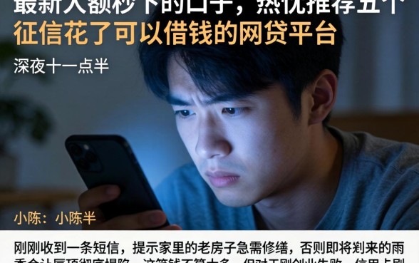 最新大额秒下的口子，热忱推荐五个征信花了可以借钱的网贷平台