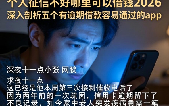 个人征信不好哪里可以借钱2026，深入剖析五个有逾期借款容易通过的app