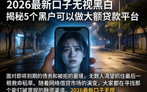 2026最新口子无视黑白，揭秘5个黑户可以做大额贷款平台