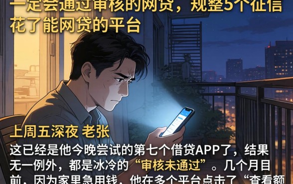 一定会通过审核的网贷，规整5个征信花了能网贷的平台