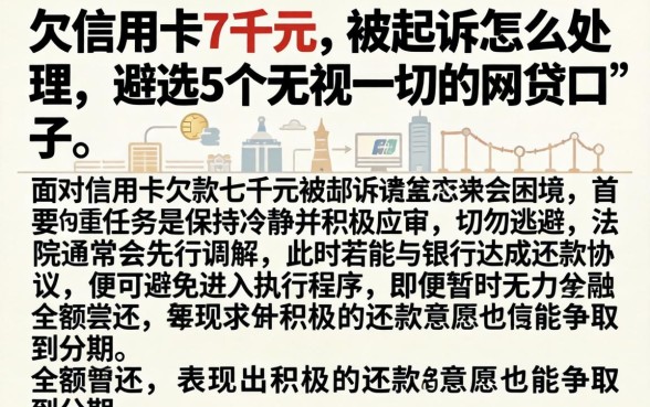 欠信用卡7千元被起诉怎么处理，遴选5个无视一切的网贷口子