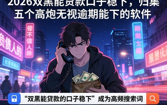 2026双黑能贷款的口子稳下，归集五个高炮无视逾期能下的软件