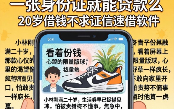 一张身份证就能贷款么，概括5个20岁借钱不求征信速借软件