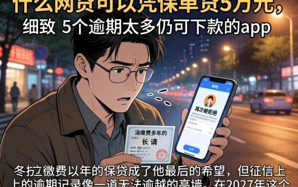 什么网贷可以凭保单贷5万元，细致阐述5个逾期太多仍可下款的app
