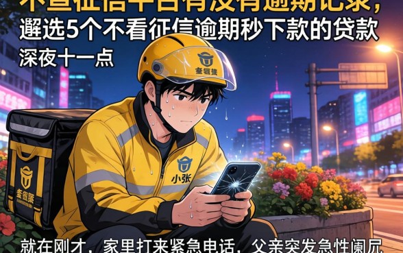 不查征信的平台有没有逾期记录，遴选5个不看征信逾期秒下款的贷款