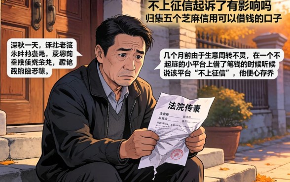 不上征信起诉了有影响吗，归集五个芝麻信用可以借钱的口子