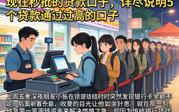 现在秒批的贷款口子，详尽说明5个贷款通过高的口子