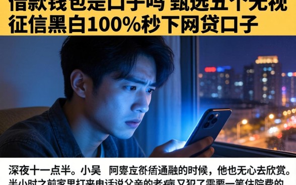 借款钱包是口子吗，甄选五个无视征信黑白100%秒下网贷口子