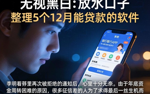 无视黑白的放水口子，整理5个12月能贷款的软件