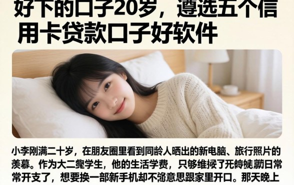 好下的口子20岁,遴选五个信用卡贷款口子好软件