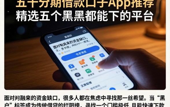五千分期借款口子app推荐，精选五个黑户都能下的平台