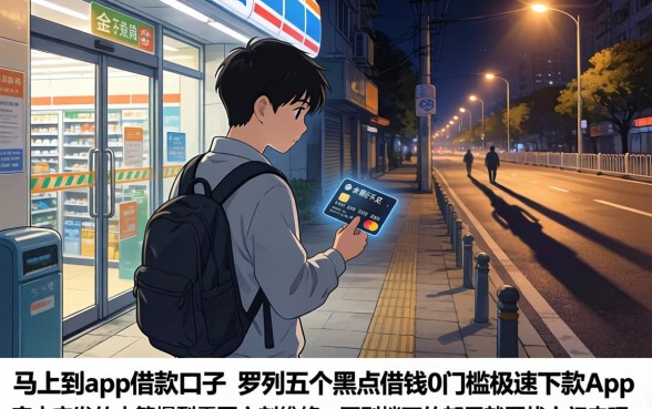 马上到app借款口子，罗列五个黑户借钱0门槛极速下款app