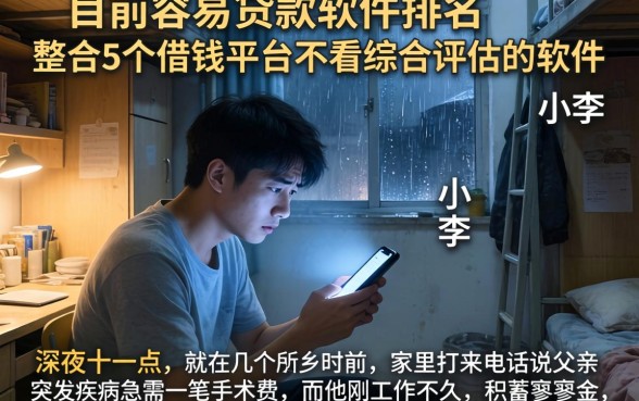 目前容易贷款的软件排名，整合5个借钱平台不看综合评估的软件