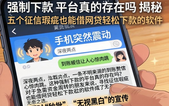 强制下款的平台真的存在吗，揭秘五个征信瑕疵也能借网贷轻松下款的软件