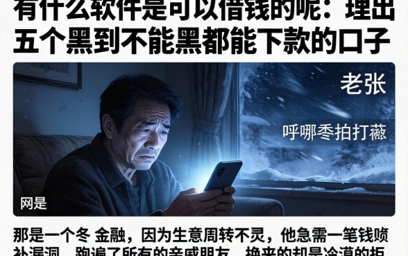 有什么软件是可以借钱的呢，理出五个黑到不能再黑都能下款的口子