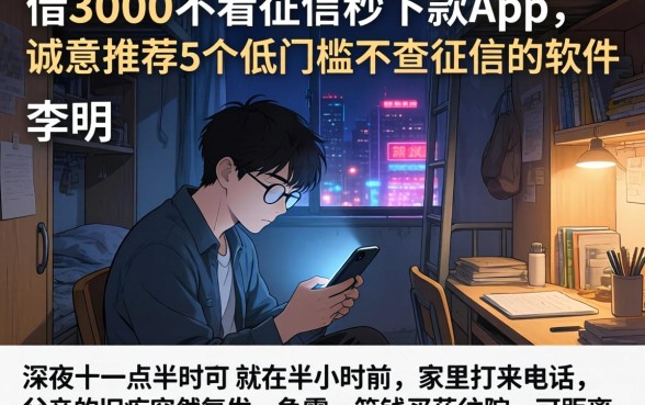 借3000不看征信秒下款app，诚意推荐5个低门槛不查征信的软件