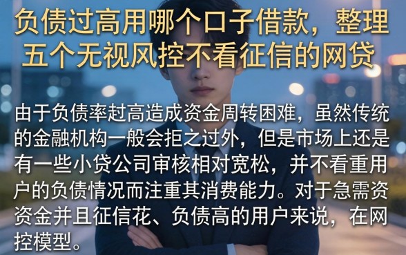 负债过高用哪个口子借款,整理五个无视风控不看征信的网贷